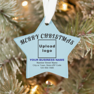 Business Christmas Light Blue Star Acrylique