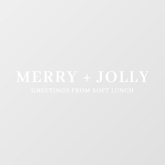 Business Christmas Merry and Bright Modern Window Window Cling