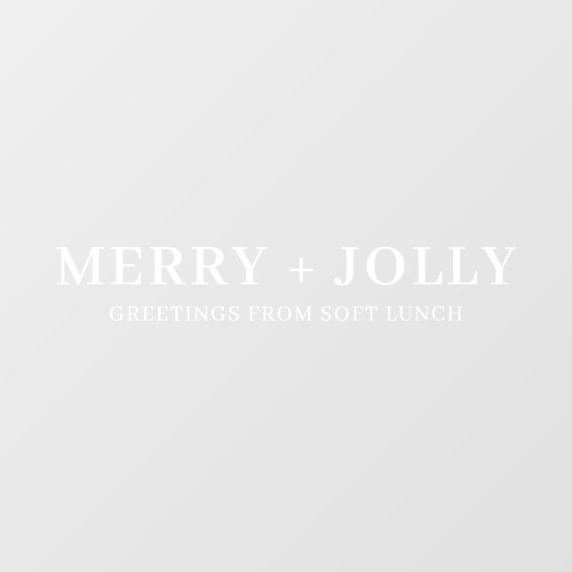 Business Christmas Merry and Bright Modern Window  Window Cling (Sheet)