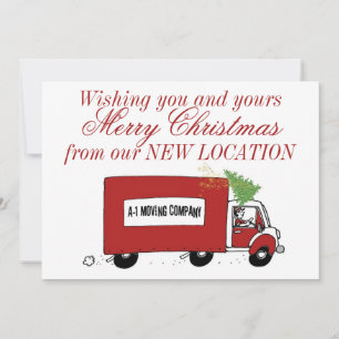 Business Christmas New Address We have moved Holiday Card
