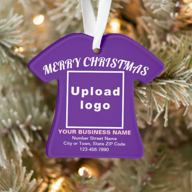 Business Christmas Purple T-Shirt Shape Acrylic Ornament (Tree)