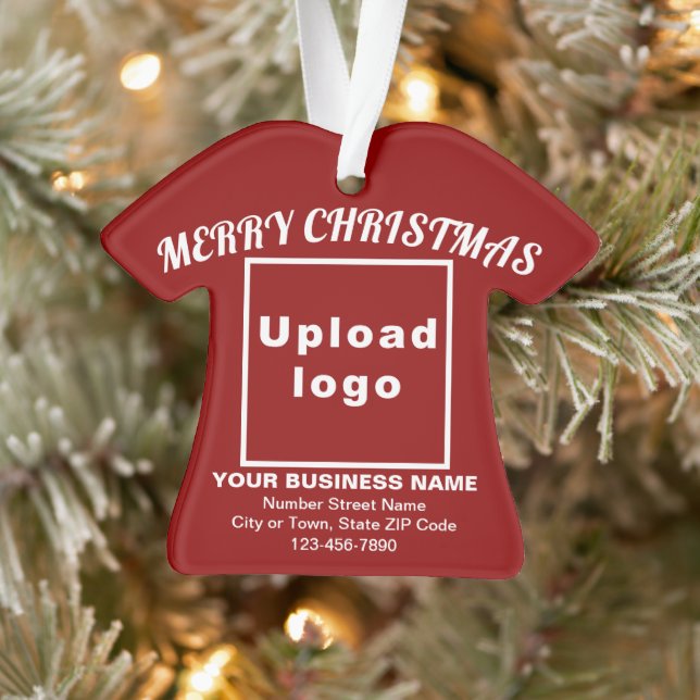 Business Christmas Red T-Shirt Shape Acrylic Ornament (Tree)