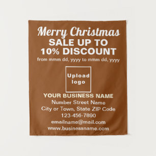 Business Christmas Sale on Brown Tapestry