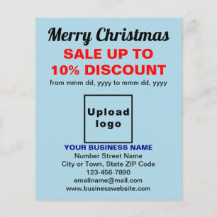 Business Christmas Sale on Light Blue Flyer