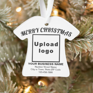 Business Christmas White T-Shirt Shape Acrylic Ornament