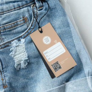  Business Clothing Logo QR Code Price Hang Tag