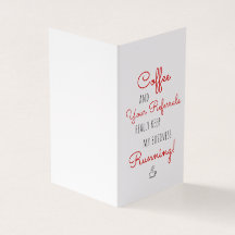 Business Coffee Referrals Keep Running Thank You