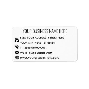 Business Company Address Information Personalized Label