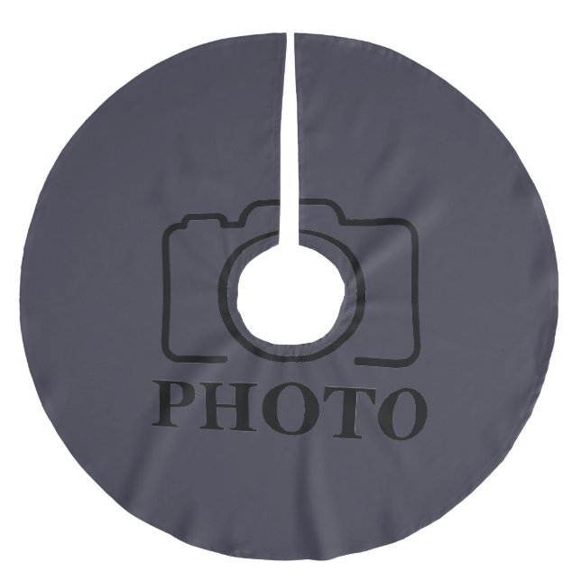 Business Company Create Your Own Custom Template Brushed Polyester Tree Skirt (Front)