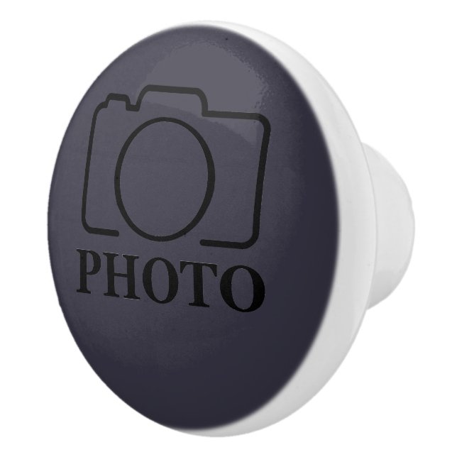 Business Company Create Your Own Custom Template Ceramic Knob (Right)