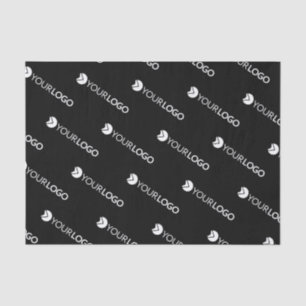 Business Company Custom Logo Black Tissue Paper