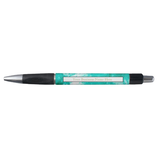Business Company  Custom Name Elegant Blue Pen (Front)