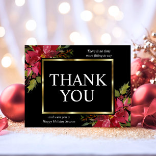 Business Company Holiday Christmas Thank You LOGO Card
