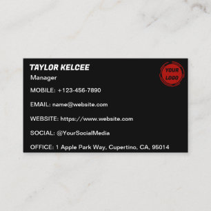 Business Company Logo CUSTOMIZABLE  Card