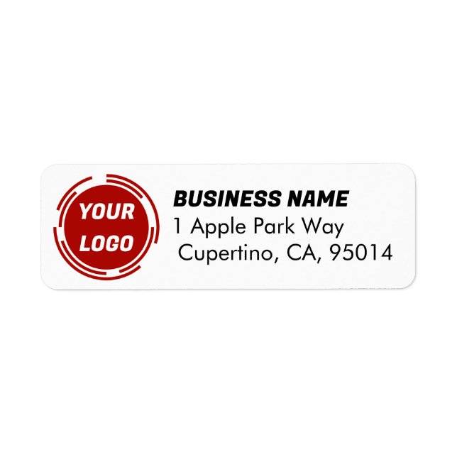 Business Company Logo CUSTOMIZABLE Return Address (Front)