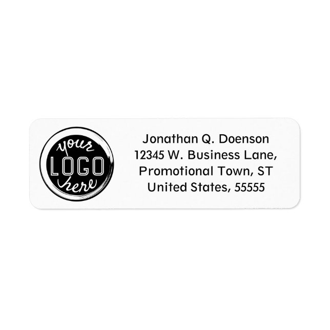 Business Company Logo Easy Custom Return Address (Front)