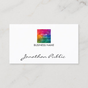 Business Company Logo Here Modern Top Template Card