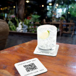 Business company logo name QR code brand colour Coaster<br><div class="desc">Personalize and add your business name.  Black letters.  If you want the pillow without text,  use your back-space key to delete.  Add your website url/link to the QR code. Transparent background,  you can add your brand colour in the design tool.</div>