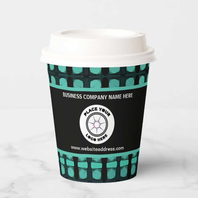Business Company Logo Promotional Personalize Paper Cups (Front)