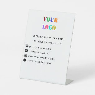 Business Company Logo Promotional Personalized - Pedestal Sign