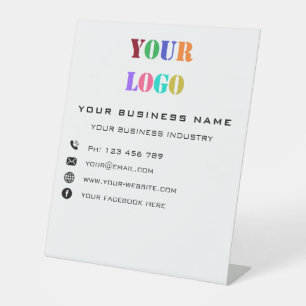 Business Company Logo Promotional Personalized Pedestal Sign