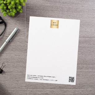 Business company logo QR code brand colour Letterhead
