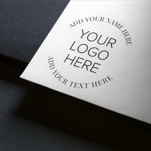 Business Company Logo Round Promotional Self-inking Stamp