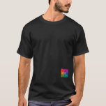 Business Company Logo Template Custom Men's T-Shirt<br><div class="desc">Business Company Logo Template Custom Men's Basic Black Dark T-Shirt.</div>