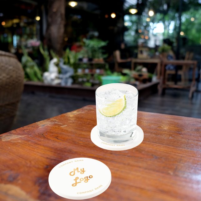 Business company logo text slogan gold coaster (Creator Uploaded)