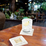 Business company logo text slogan stone coaster<br><div class="desc">Personalize and add your business,  company logo and a text.  Black letters.  If you want the pillow without text,  use your back-space key to delete.</div>