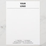 Business Company Office Letterhead with Logo<br><div class="desc">Custom Colours and Font - Your Business Office Letterhead with Logo</div>