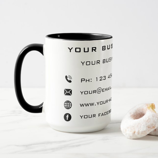 Business Company Promotional Personalized Elegant Mug (With Donut)