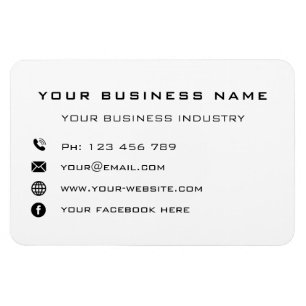 Business Company Promotional Personalized - Modern Magnet