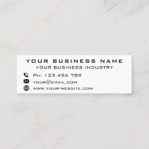 Business Company Promotional Personalized - Modern Mini Business Card