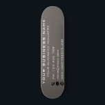 Business Company Promotional Personalized  Skateboard<br><div class="desc">Business Company Promotional Personalized - Modern Text - Name Professional or Personal Customizable Gift - Add Your Business Name - Company / Business Sector - Industry / Phone / E-mail / Website - Contact Information - Choose / Add Your Favourite Background and Text / Font / Colours - Resize and...</div>