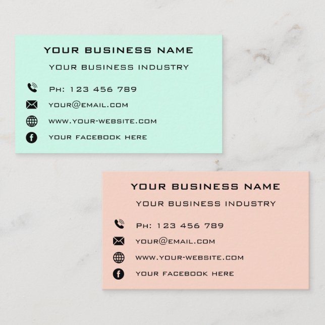 Business Company Promotional Professional Design Calling Card (Front/Back)