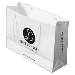 Business Company website Personalized Logo Large Gift Bag