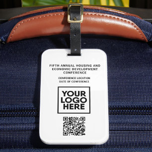 Business Conference Custom Logo QR Code  Luggage Tag