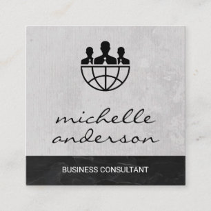 Business Consultant   Corporate   Professional Square Business Card