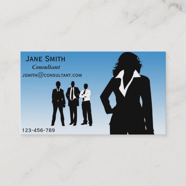 Business consultant female business card (Front)
