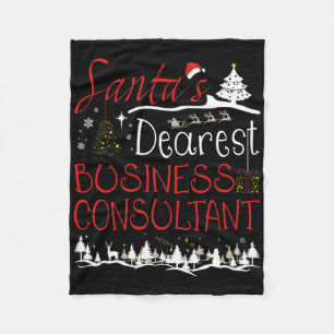 Business Consultant Xmas Job Cute Christmas  Fleece Blanket