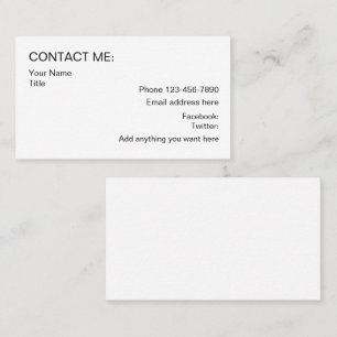 Business Contact Cards