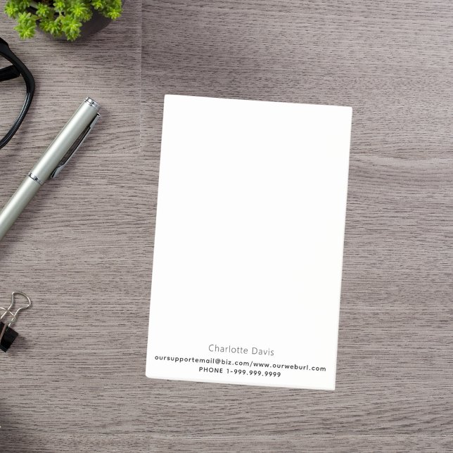 Business contact information brand colour post-it notes (Creator Uploaded)