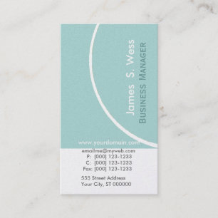 Business  Contemporary Aqua  Designs Card