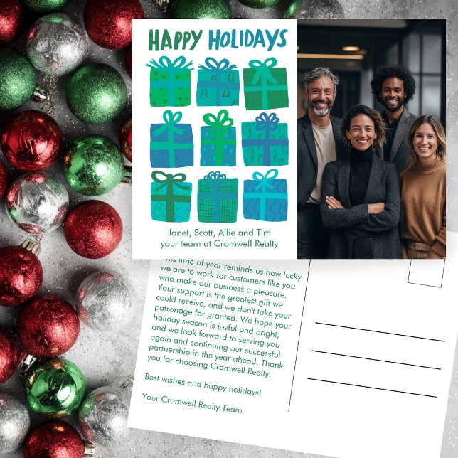 Business Corporate Christmas Holiday CUSTOM Photo  Postcard (Business Corporate Christmas Holiday CUSTOM Photo Postcard
)