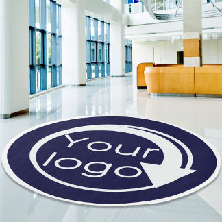Business Corporate Company Logo Modern Round Blue