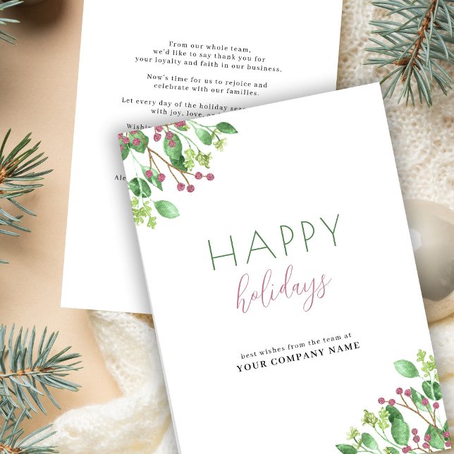 Business corporate Happy Holidays  Holiday Card (Creator Uploaded)