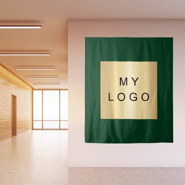 Business corporate logo emerald green tapestry (Creator Uploaded)