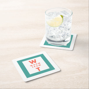 Business Corporate Logo Professional Paper Square Paper Coaster