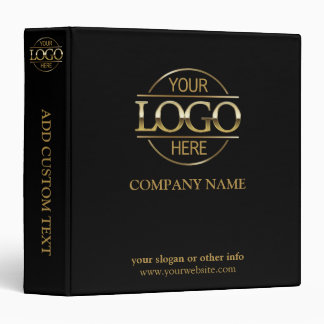 Business Corporate Records Custom Logo Black Gold Binder